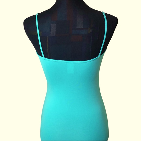 M&B Turquoise Bodycon Short Tank Dress Spandex Stretch Beach Tube Dress Size OS - Picture 3 of 5